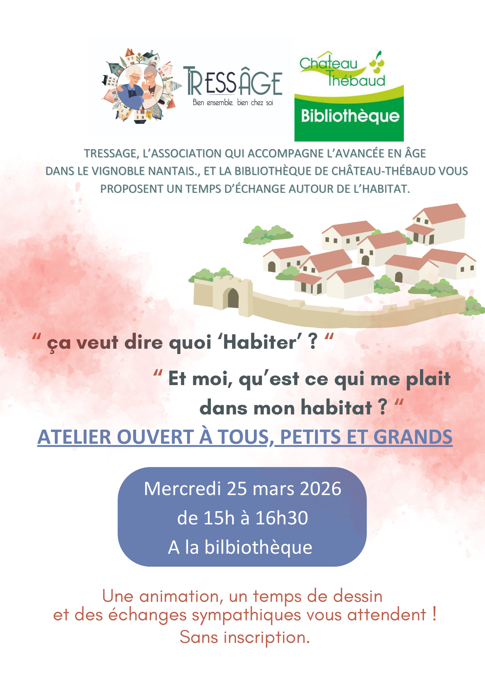 Atelier à la bibliothèque de Château-Thébaud le 25/03/2026
